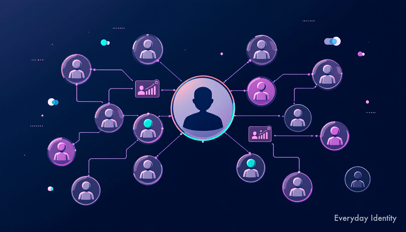 OAuth consent delegation - interconnected permission flows visualizing scope management and admin consent