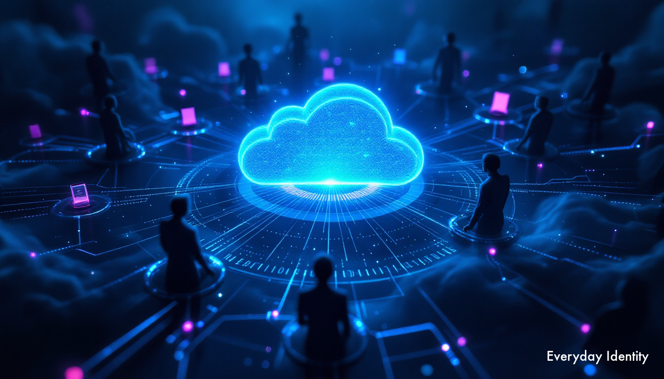 Shadow IT Discovery - Central beacon revealing hidden cloud applications through identity analytics